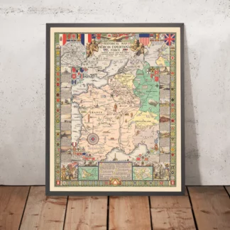 Carte topographique militaire – Front Ouest WWI