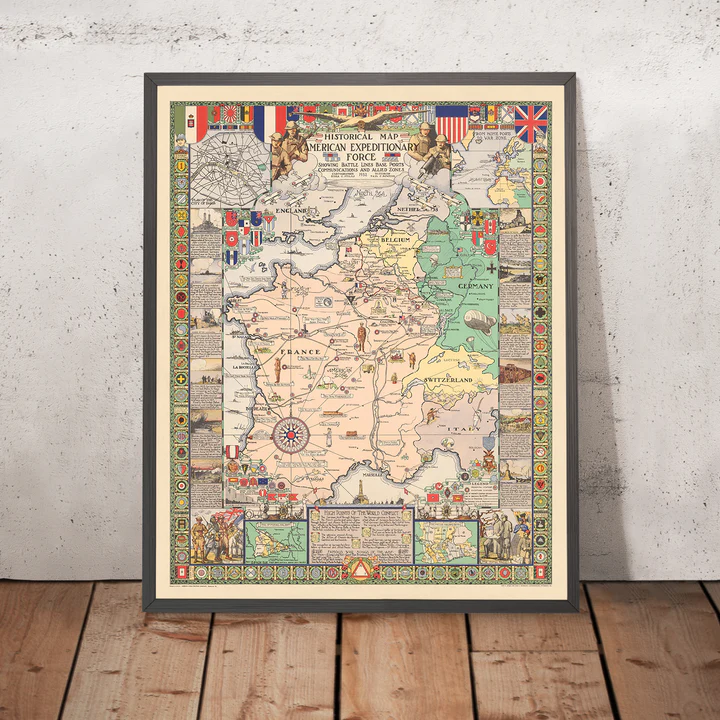 Carte topographique militaire – Front Ouest WWI