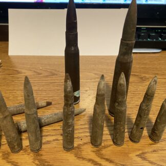 Balle inerte de calibre .50 BMG/30-06 Springfield de la Seconde Guerre mondiale